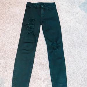 American Eagle Black Ripped Jeans